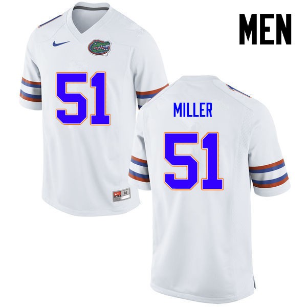 Florida Gators Men #51 Ventrell Miller College Football Jersey White